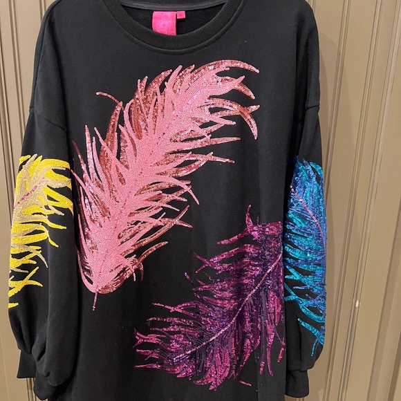 Queen of Sparkles Feather dress - Picture 1 of 2